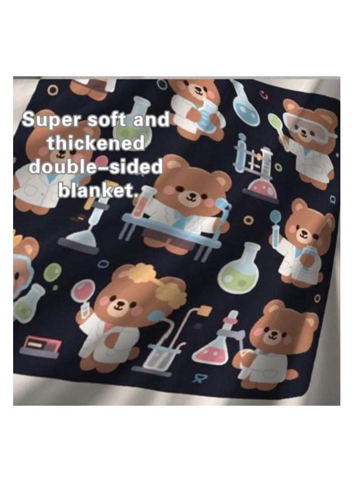 general Children's or student cartoon flannel thin blanket (warm and comfortable, suitable for sleep, games) 100cm*150cm - Image 1