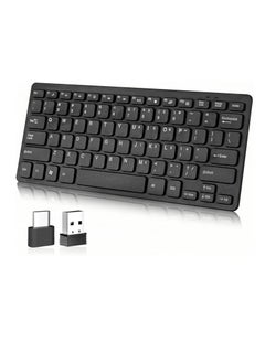 Mini Wireless Keyboard – 2.4G Ultra-Thin Portable Keyboard with Media Keys & Number Keypad