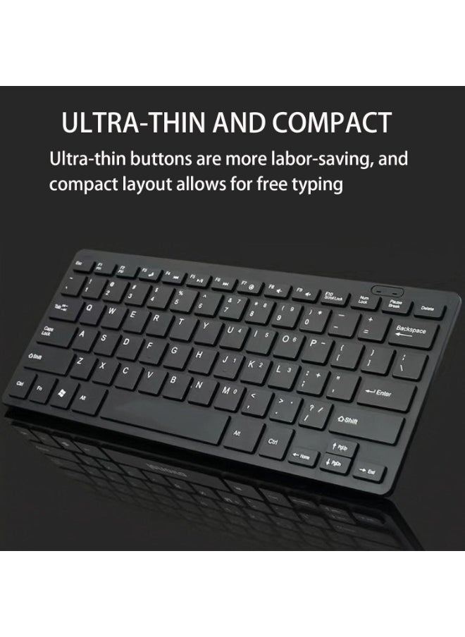 Generic - Mini Wireless Keyboard – 2.4G Ultra-Thin Portable Keyboard with Media Keys & Number Keypad - Image 1