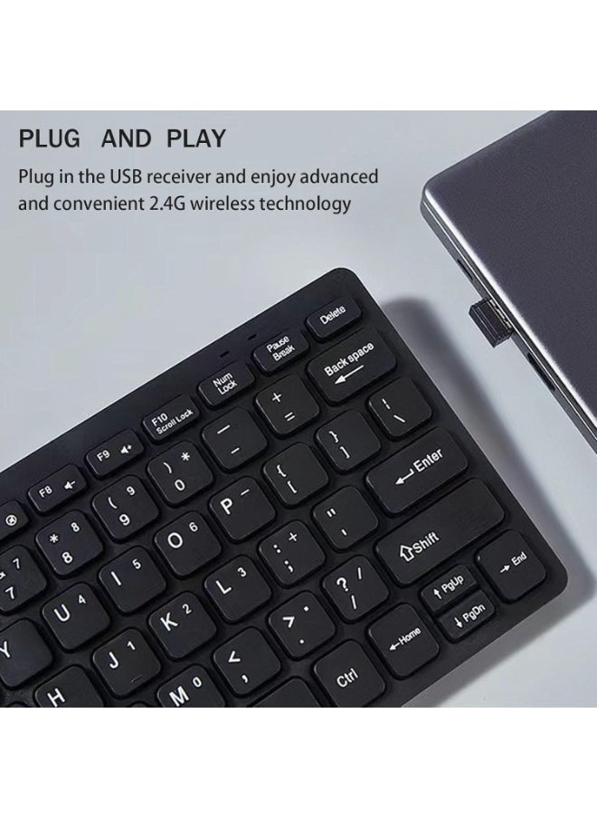 Generic - Mini Wireless Keyboard – 2.4G Ultra-Thin Portable Keyboard with Media Keys & Number Keypad - Image 1