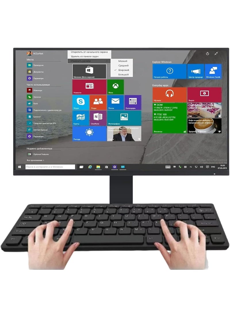 Generic - Mini Wireless Keyboard – 2.4G Ultra-Thin Portable Keyboard with Media Keys & Number Keypad - Image 1