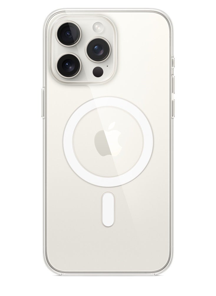 HEXABEX حافظة شفافة مع Magsafe لهاتف iPhone 15 Pro مقاس 6.1 بوصة شفاف  - Image 3