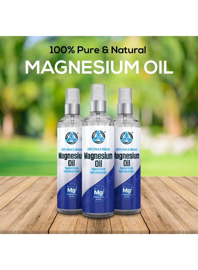 Three Drops of Life رذاذ زيت المغنيسيوم النقي - حجم كبير 8 أونصة سائلة، درجة USP، نقي 100% طبيعي بالكامل، مستخرج مباشرة من قاع بحر زكشتاين في هولندا، بدون معادن مضافة، الموزع الرسمي لزكشتاين إنسايد - Image 5