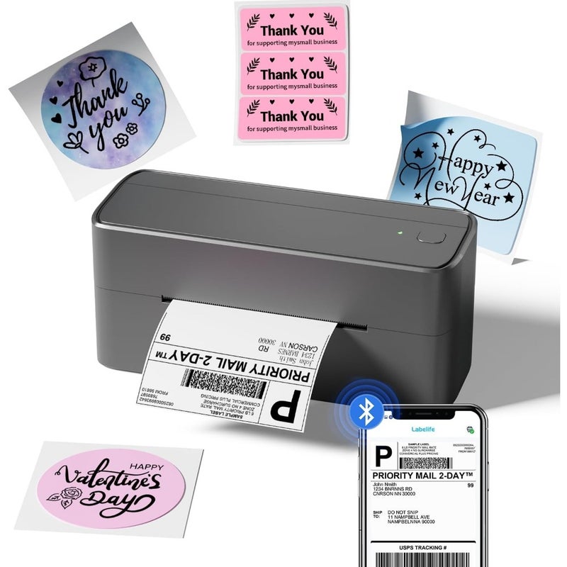 Shipping Label Printer 241BT Bluetooth Wireless Thermal Label Maker for Small Business For Shipping Packages Compatible with iPhone Android Amazon Shopify UPS - Image 1