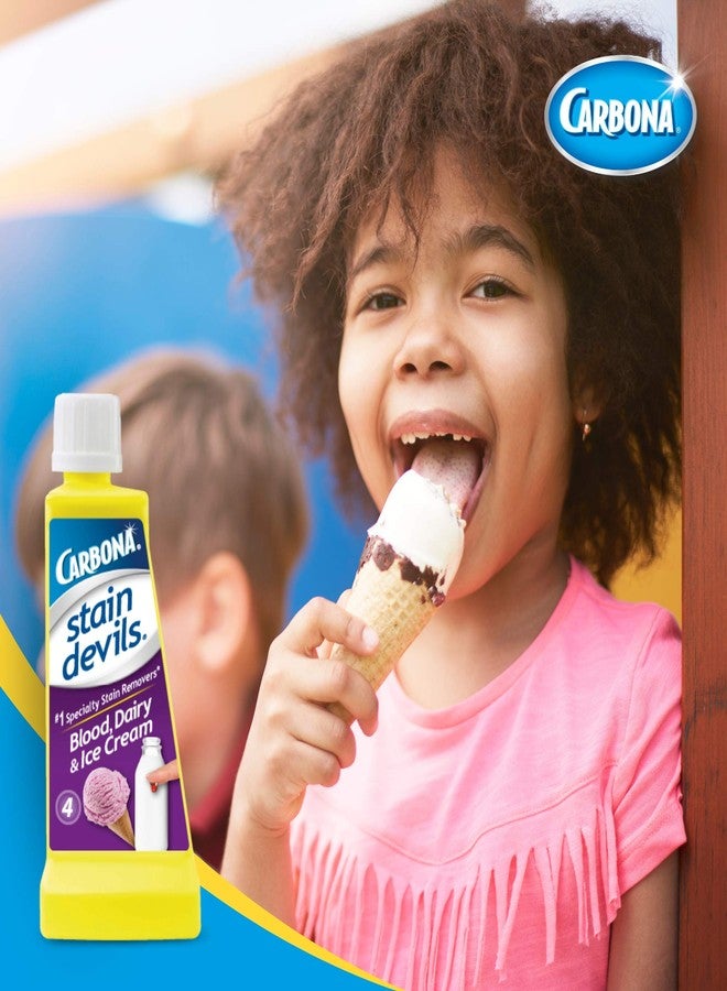 CARBONA كاربونا ستاين ديفلز® #4 - دم، ألبان وآيس كريم | مزيل بقع قوي للمحترفين | منظف متعدد الأقمشة | آمن على البشرة والأقمشة القابلة للغسل | 1.7 أونصة سائلة، 3 عبوات - Image 2