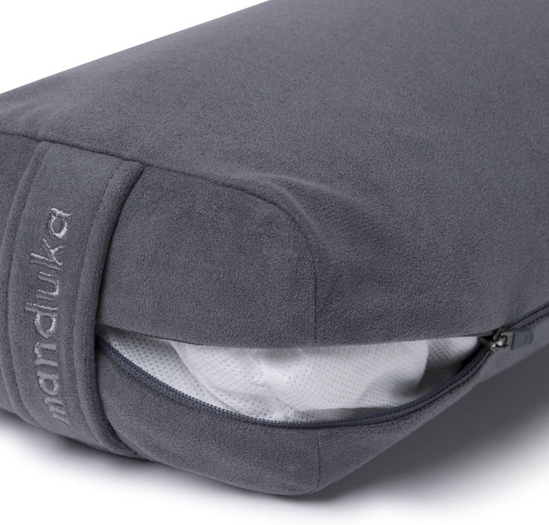 Manduka enlight Bolster Pillow - Yoga Pillow with Machine Washable Microfiber Cover, Curved Design for Optimal Workout and Meditation Support, Yoga and Pilates Equipment - Image 2
