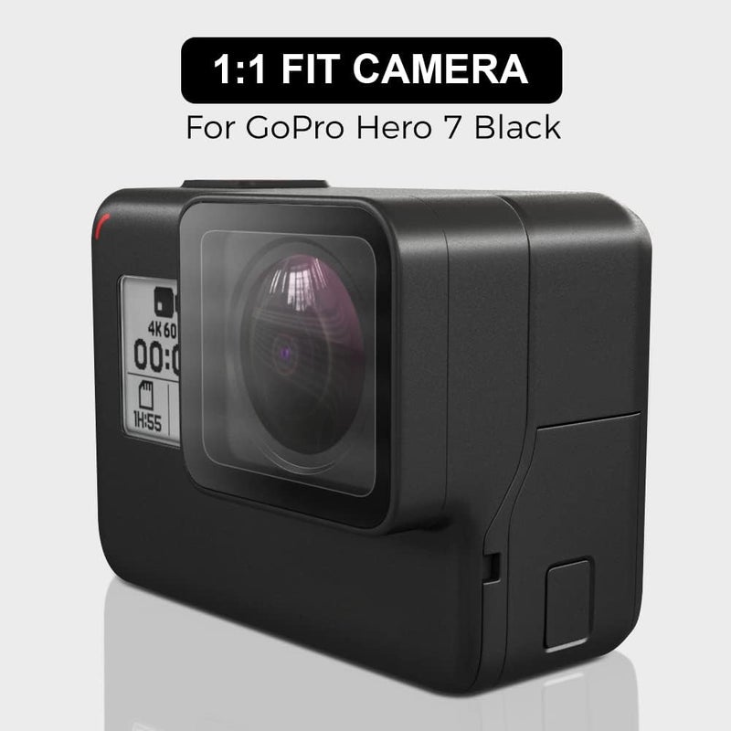 ParaPace Protective Lens Replacement for GoPro Hero 7 Black Glass Cover Case Action Camera Accessories Kits(Black) - Image 2
