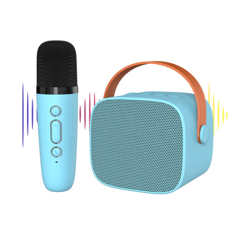 Mini Karaoke Machine BT Karaoke Speaker with  Wireless Microphones for Adults & Kids Home Party - Image 1