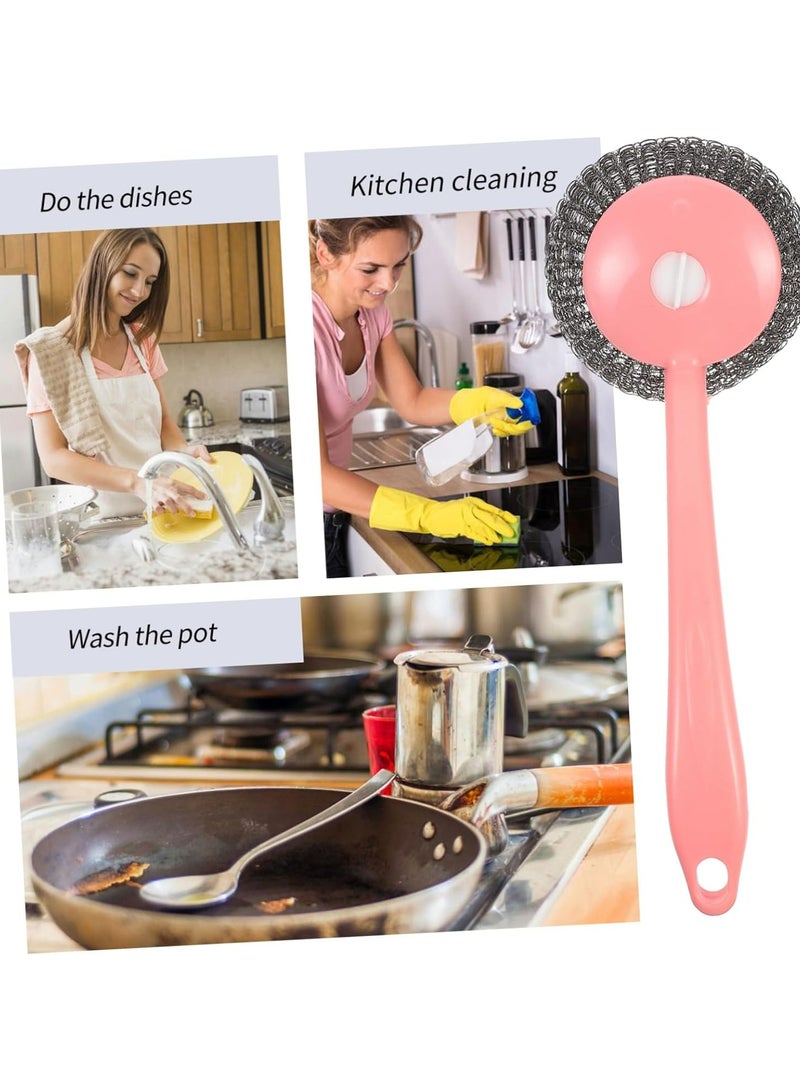 Oasisgalore 8pcs Cleaning Brush Set, Steel Wool Dish Scrubber, Kitchen Cleaning Tools - Image 5
