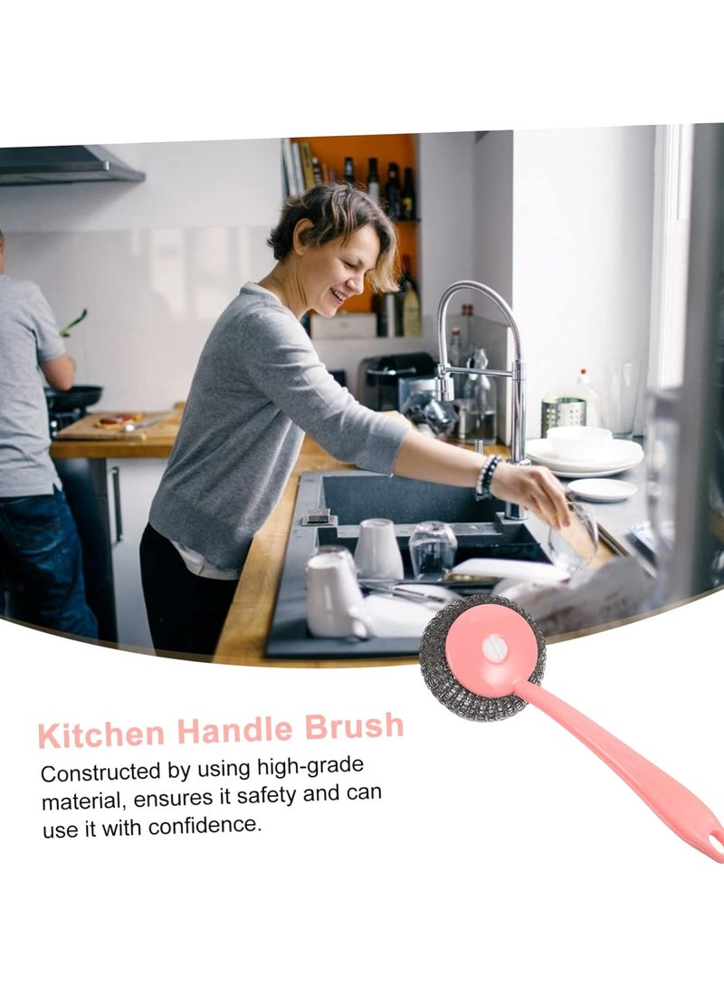 Oasisgalore 8pcs Cleaning Brush Set, Steel Wool Dish Scrubber, Kitchen Cleaning Tools - Image 4