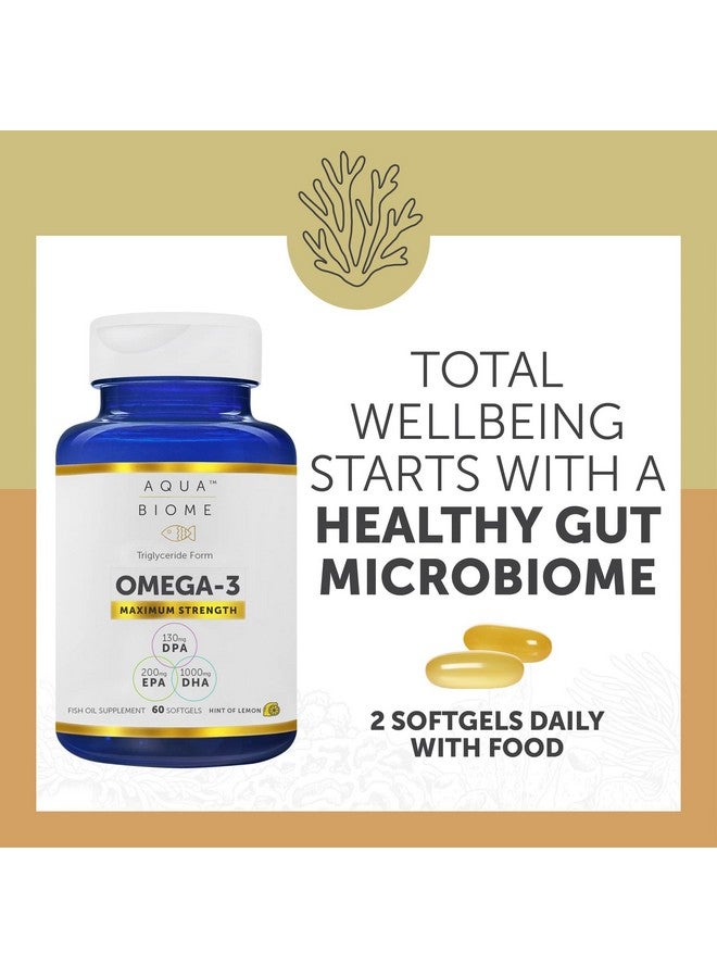 ENZYMEDICA إنزيميدكا أكوا بيوما أقصى قوة زيت سمك أوميغا 3، 60 كبسولة لينة - Image 5