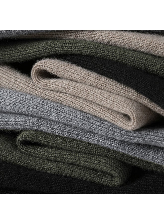 Markless Men's Knit Sweater Autumn Winter Thermal Warm Round Neck Loose Casual Base Shirt 1713 Iris Leaf L - Image 2