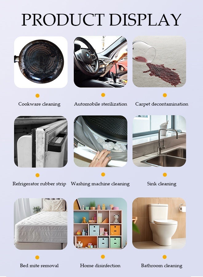 DUNISO Handheld Steam Cleaner, Multifunctional High Temperature Pressurized Steam Cleaner，With Brush Head, Six Gears Can Be Adjusted，Anti Dry Burning Protection, Suitable For Kitchen, Air Conditioning, Refrigerator, Bathroom, Furniture  - Image 3