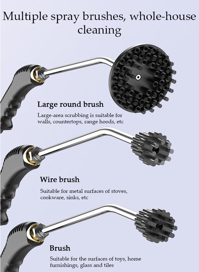 DUNISO Handheld Steam Cleaner, Multifunctional High Temperature Pressurized Steam Cleaner，With Brush Head, Six Gears Can Be Adjusted，Anti Dry Burning Protection, Suitable For Kitchen, Air Conditioning, Refrigerator, Bathroom, Furniture  - Image 4