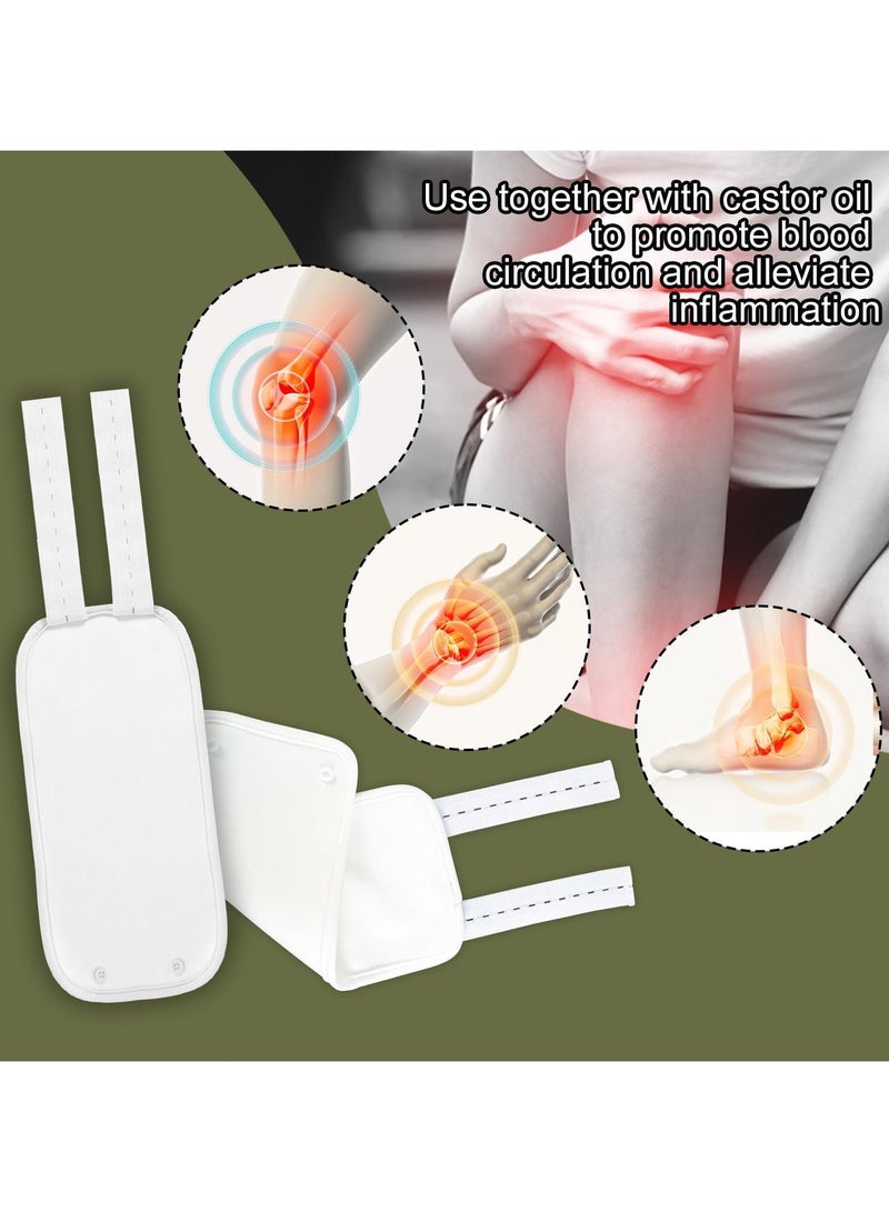 general 2 Piece Castor Oil Wrap, Reusable Castor Oil Pack Oil Resistant Castor Oil Pack Kit Castor Oil Compression Pads for Calfs Knees Arms - Image 3