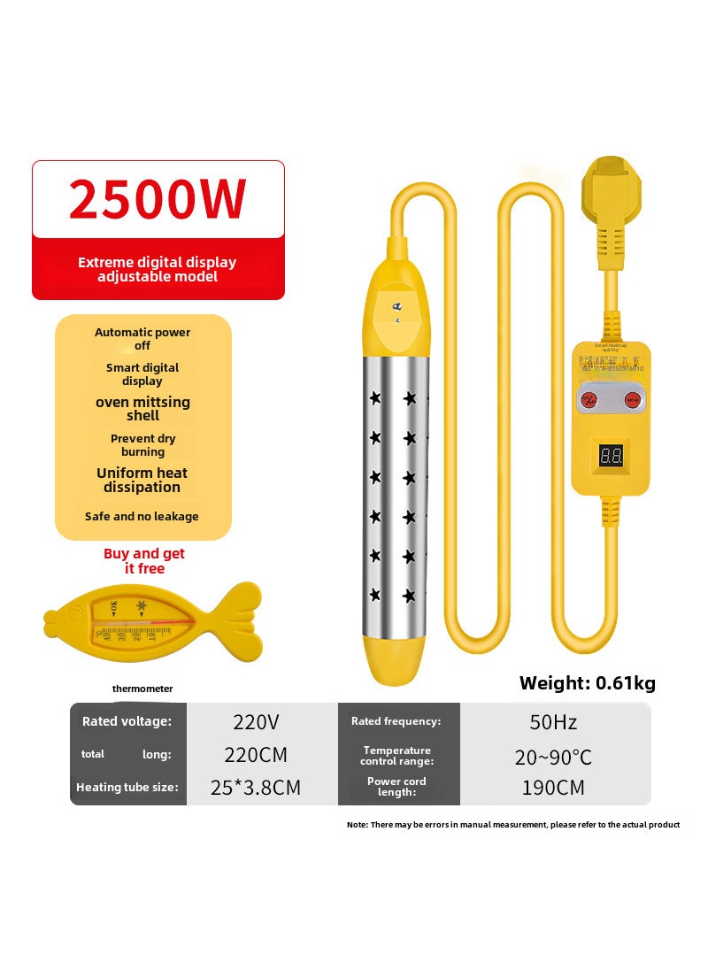 Generic Quick Heat Electric Water Heating Rod 2500w supreme anti-dry burning (digital display adjustable temperature) 