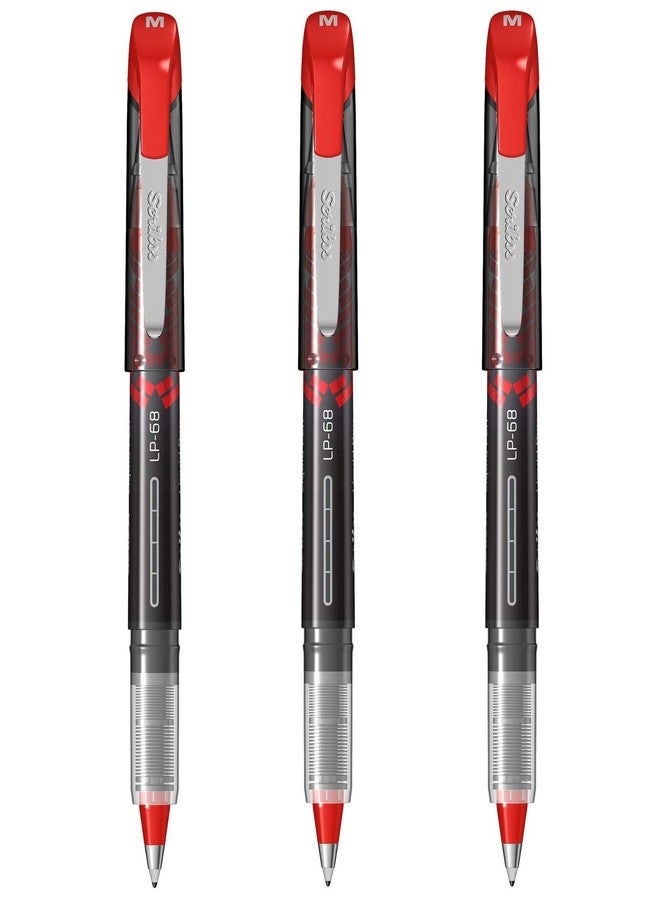 Scrikss Office 0.5 mm Liquid Pen (Set of 3) (Red) - Image 1