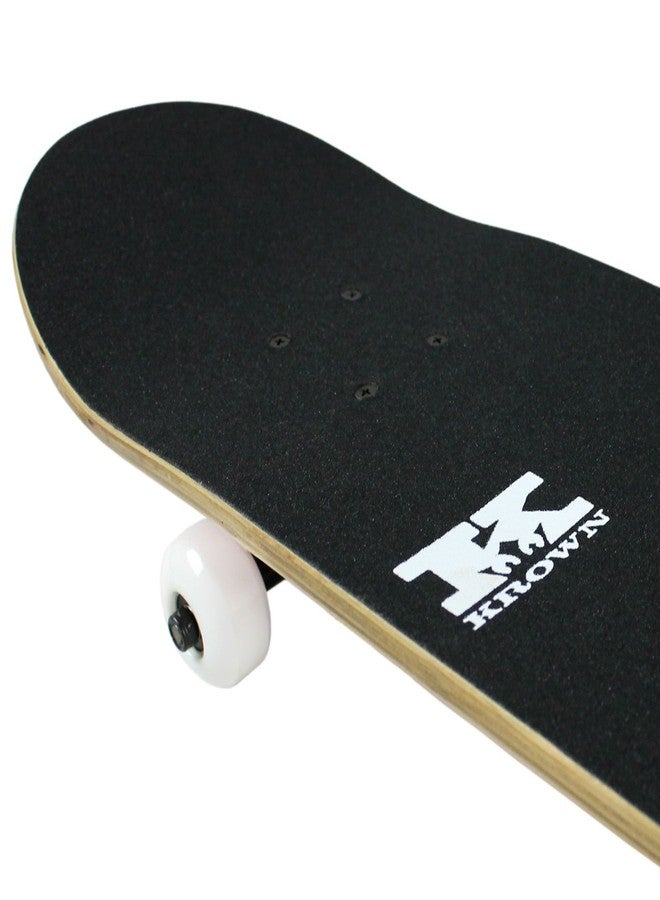 Krown PRO Skateboard Complete Pre-Built Checker Pattern White/Red 7.75" - Image 3