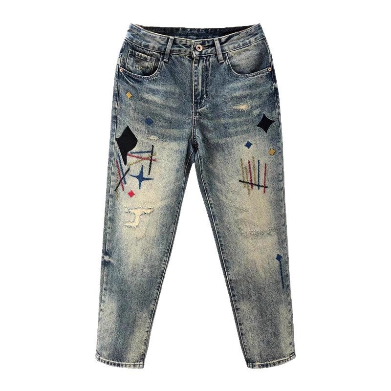 Unisex Classic Denim Jeans Loose Fit Daily Outdoor Wear - Image 5