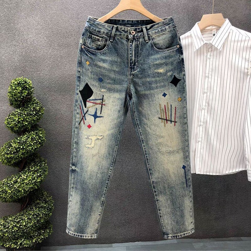 Unisex Classic Denim Jeans Loose Fit Daily Outdoor Wear - Image 3