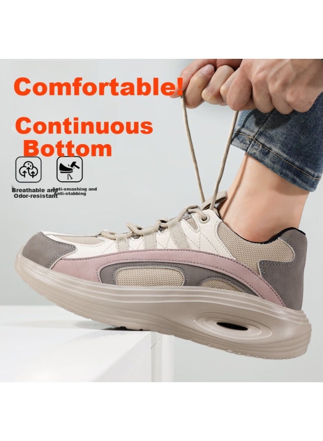 Jingtu Women'S Breathable Steel Toe Puncture-Proof Safety Work Shoes With Anti-Smashing And Anti-Stab Features, Super Lightweight Summer Construction Site Safety Work Shoes F129 Size 36 - Image 5