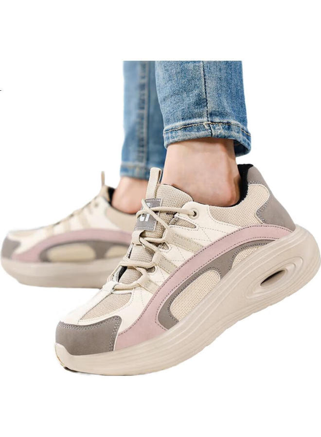 Jingtu Women'S Breathable Steel Toe Puncture-Proof Safety Work Shoes With Anti-Smashing And Anti-Stab Features, Super Lightweight Summer Construction Site Safety Work Shoes F129 Size 36 - Image 1