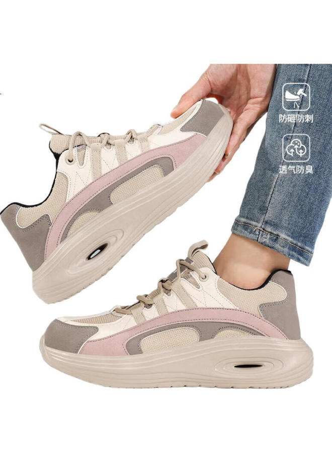 Jingtu Women'S Breathable Steel Toe Puncture-Proof Safety Work Shoes With Anti-Smashing And Anti-Stab Features, Super Lightweight Summer Construction Site Safety Work Shoes F129 Size 36 - Image 3