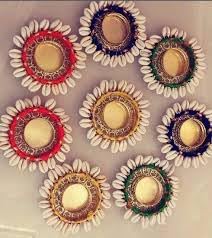 Lazybeee 12pcs Tealight Diya Holders for Diwali & Navratri | Handcrafted Multi-Color Kodi (Cowrie) Shell Diya Set with Colorful Accents | Decorative Candle Holders for Festive Home Decor Pack of 12 - Image 3