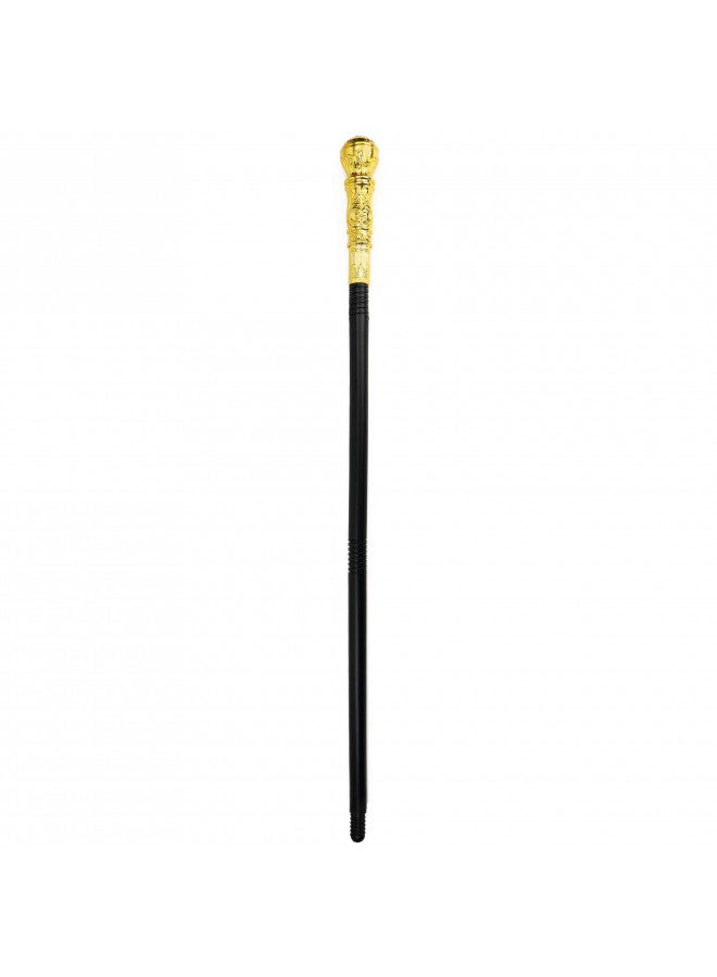 Skeleteen Skeleteen Gold Costume Walking Cane Elegant Prop Stick Dress Pimp Canes Costume Accessories for Adults and Kids - Image 1