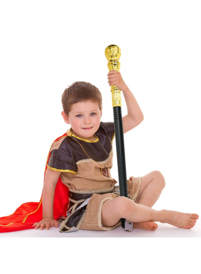 Skeleteen Skeleteen Gold Costume Walking Cane Elegant Prop Stick Dress Pimp Canes Costume Accessories for Adults and Kids - Image 2