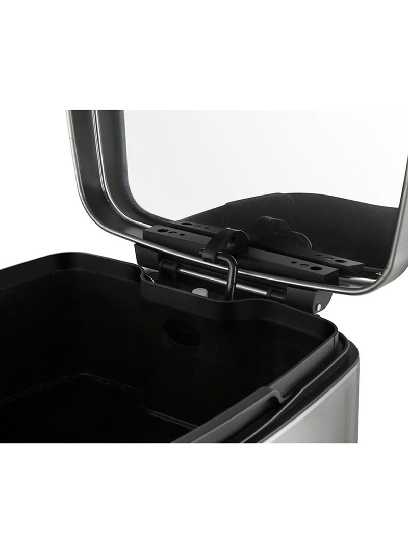 Arabest - Rectangle Trash Can, Stainless Steel Kitchen Garbage Can, 50L Trash and Recycling Dual Compartment Waste Bins with Removable Inner Bins - Image 1