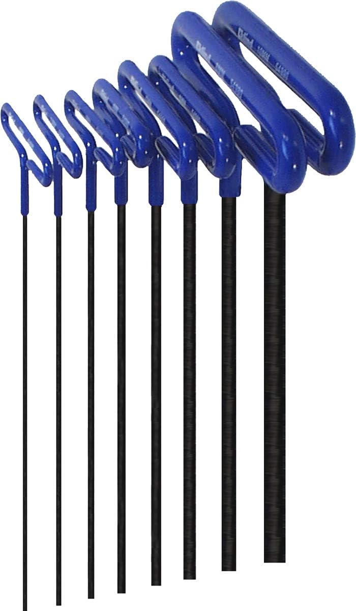 EKLIND 55198 Cushion Grip Hex T-Key Allen Wrench Set - 8 Piece Metric Sizes 2-10 with 9 Inch Shaft - Image 1