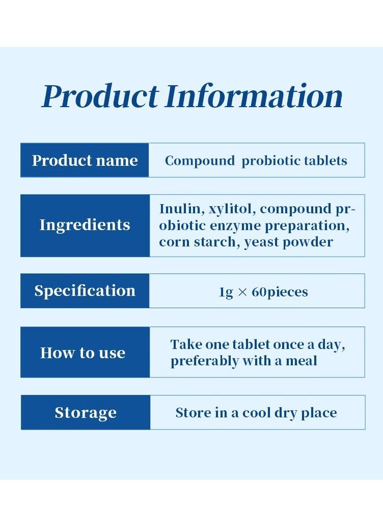 Wins Town 30 Billion CFU Probiotic Complex Tablets - 60 Count （60 Tablets per Bottle） for Digestive & Immune Support - 12 Strains, Delayed Release, Non-GMO & Gluten-Free - Gut Health Supplement for Adults  - Image 3