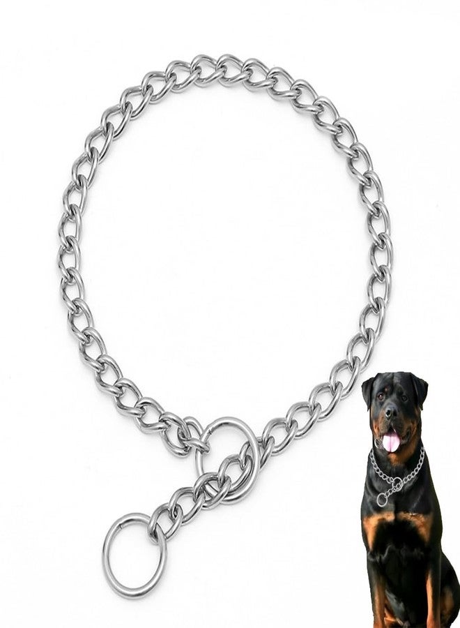 Weimostar Slip P Chain for Dogs,Stainless Steel Training Link Martingale Collars Puppy Chain for XXS XS Small Medium Large Breed Dogs, Silver XL - Image 1