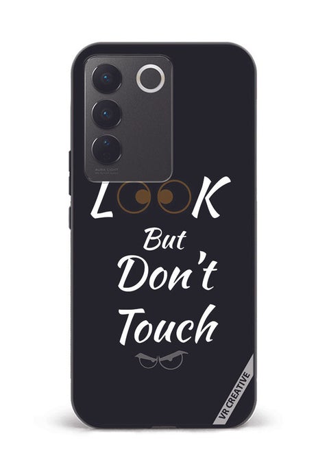 Protective Case Cover For Vivo V27e Look But Don't Touch Design Multicolour
