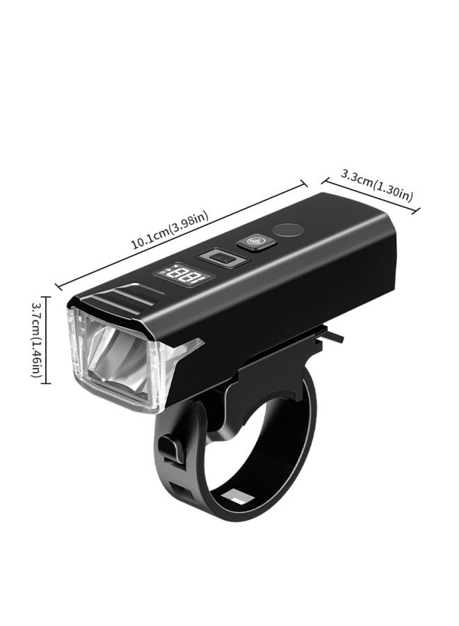 Generic Bicycle Light Night Riding Headlight Rainproof USB Charging Mountain Road Children's Bicycle Light Riding Light-Color:Q02l-bicycle Light-night Sensor With Speaker - Image 1
