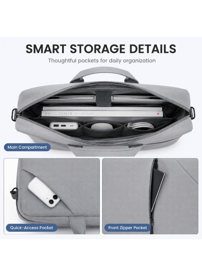 QIYUE 15 Inch Waterproof Laptop Bag, Compatible with MacBook Air 15.3 2025 A3241 & M2/M3/M4 Pro 15 Inch, also fits 15-15.6 Inch Lenovo Xiaoxin Pro 15, HP Pavilion 15, Dell XPS 15, Samsung Galaxy Book 15, Huawei MateBook 15 Ultra-Thin Notebook Handbag Briefcase Sleeve - Image 5
