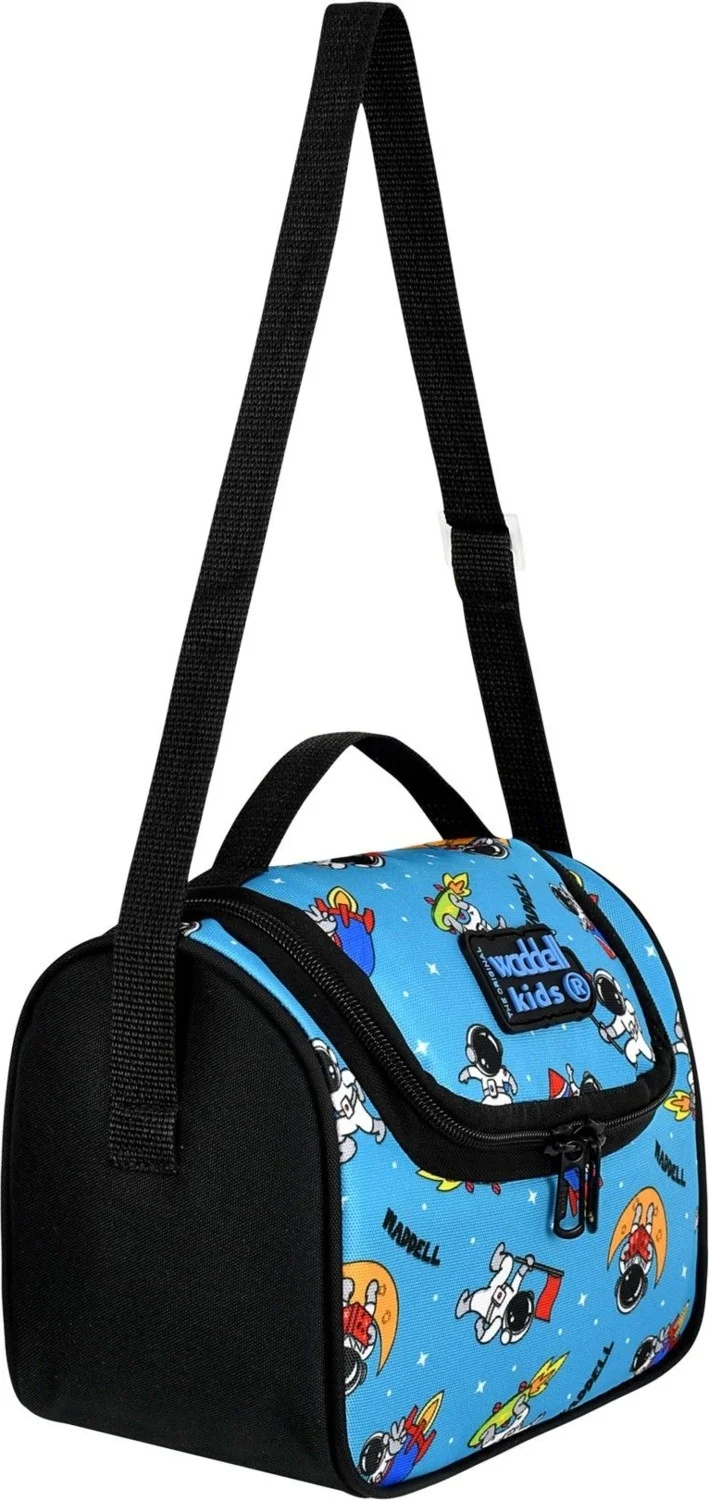 واديل Astronaut Patterned Thermal Lunch Bag - Boy - Black/Blue