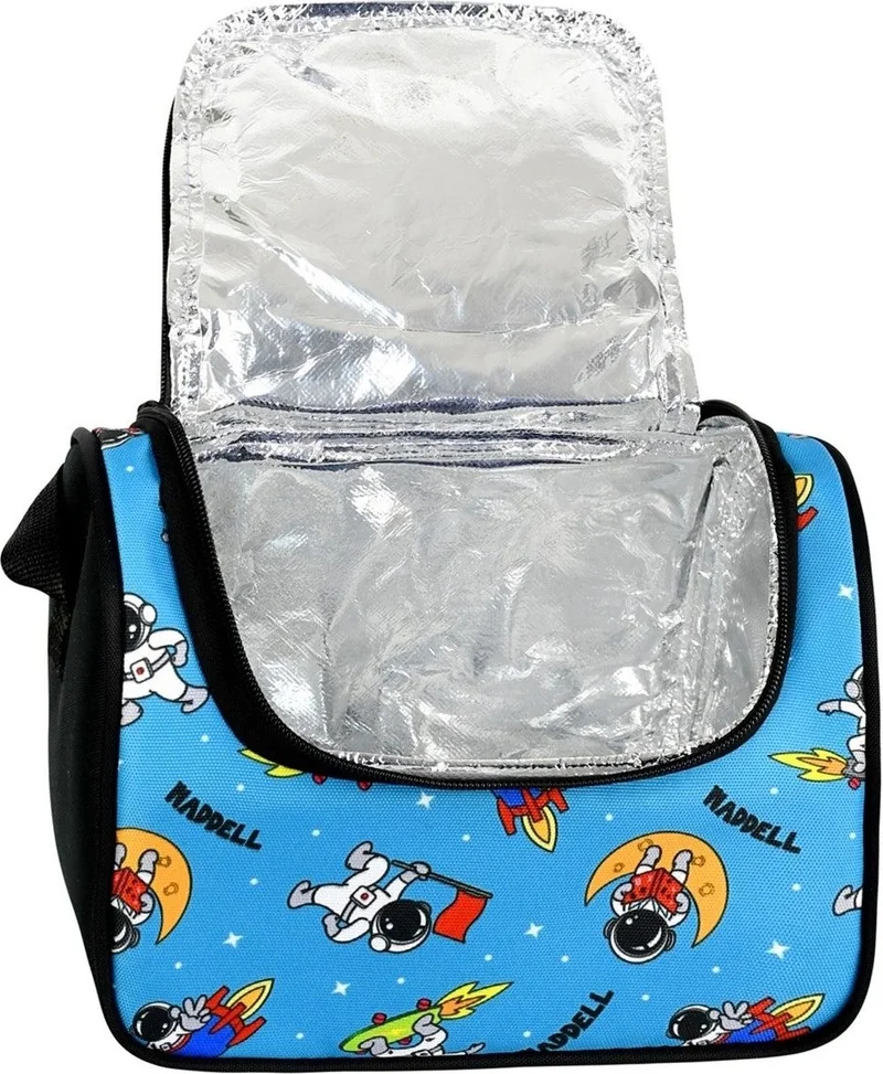 واديل Astronaut Patterned Thermal Lunch Bag - Boy - Black/Blue