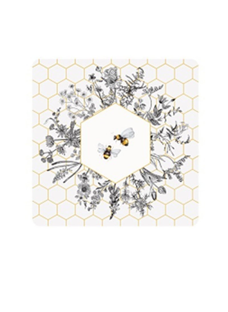 Pan Home Cucina 4-Piece Coaster 10x10cm - White - Image 2