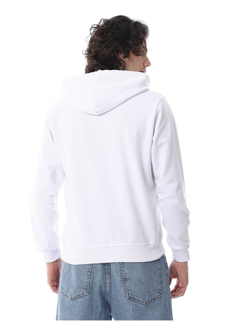 Andora - Front Zipper Winter Zip Through Sweatshirt_ White - Image 1