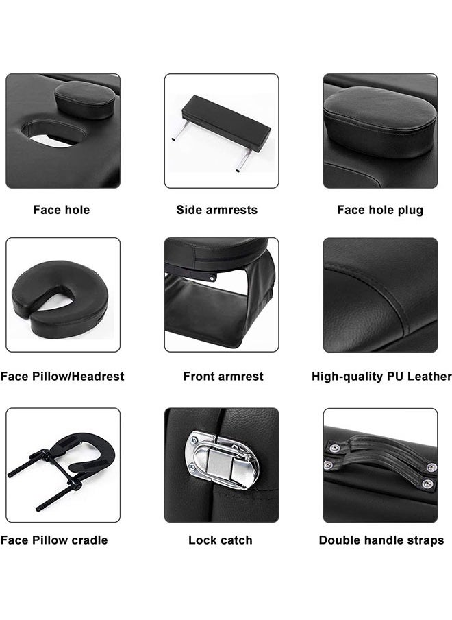 GoldenLike Massage Table Portable Massage Bed Lash Bed Aluminium Tattoo Table Height Adjustable Spa Bed Lightweight with Non-Woven Bag  - Image 5