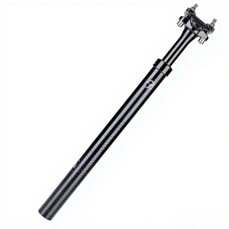 Bike Seatpost 27.2mm Black High-Strength Aluminum Alloy Shock-Absorbing - Double-Nail Back-Float Design Ergonomic Cycling Accessory for Mountain Road MTB Bicycles - Image 1