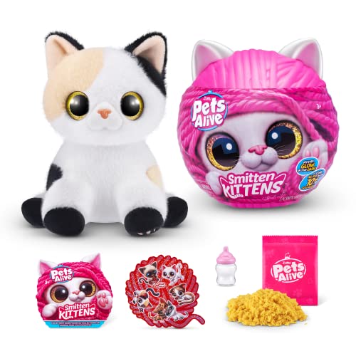 Pets Alive Smitten Kittens Surprise Calico Cat Minx by ZURU Nurture Play Soft Toy Unboxing Adopt Interactive 10 Sounds - Image 1