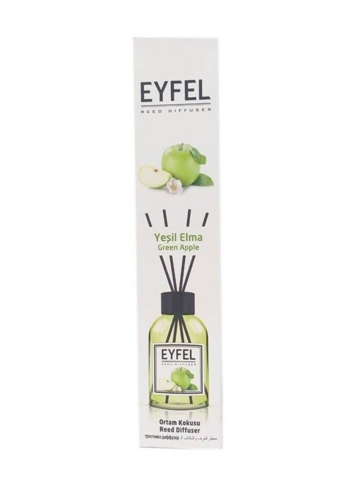 EYFEL Green Apple Fragrance Reed Diffuser | 120ML Long-Lasting Scent with Elegant Diffuser Sticks  - Image 1