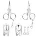 AxiyanX 4pc Small Folding Scissors With Key Chain Portable Mini Scissors For Travel Outdoors Silver - Image 2