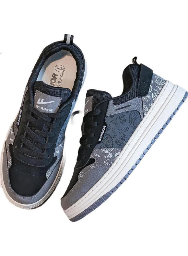 Pull Back Huili Men's Shoes, Spring And Summer Versatile Sneakers, Comfortable Breathable Fashionable Sports Casual Shoes For Men, Black And Gray, Size 41 - Image 2