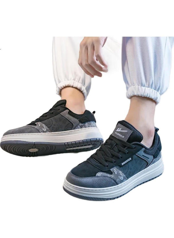 Pull Back Huili Men's Shoes, Spring And Summer Versatile Sneakers, Comfortable Breathable Fashionable Sports Casual Shoes For Men, Black And Gray, Size 41 - Image 3