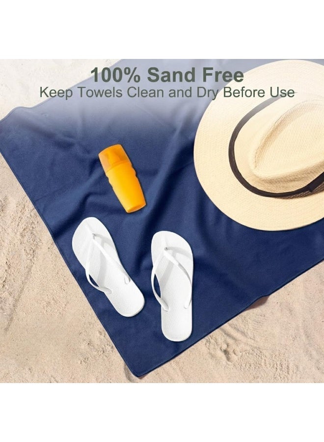 3 Pack Microfiber Travel Towels Set with Separate Buttons, Quick Dry Lightweight Gym & Beach Towels, Compact Camping Bath Sheet and Face Towels with Mesh Bag (38x38cm + 40x80cm + 76x152cm) - Image 4