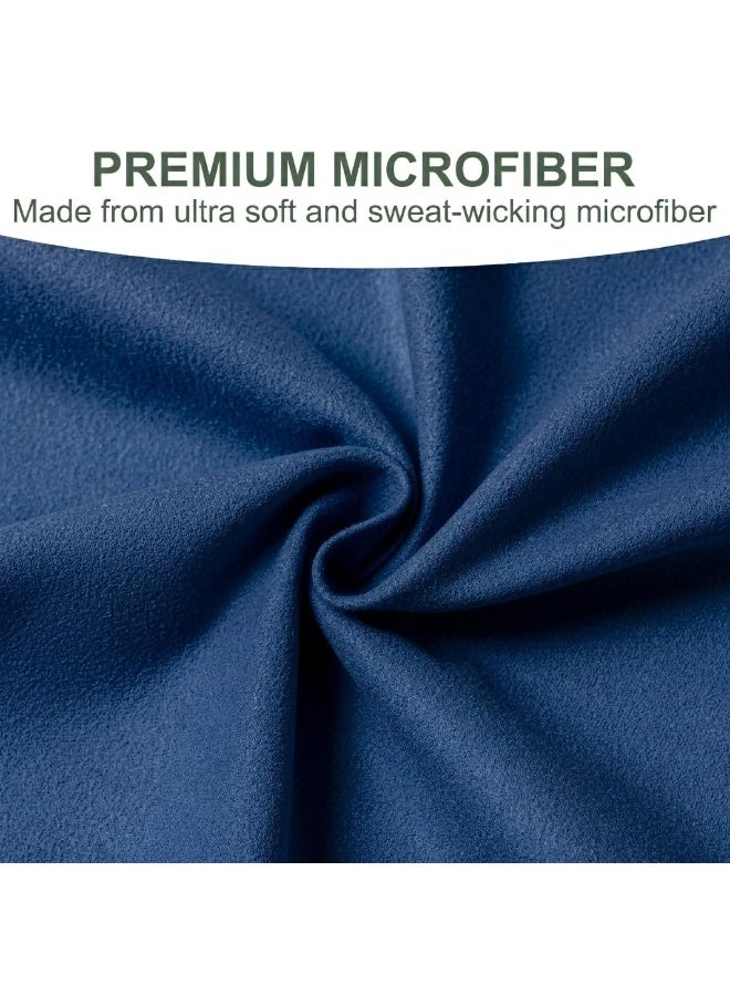 3 Pack Microfiber Travel Towels Set with Separate Buttons, Quick Dry Lightweight Gym & Beach Towels, Compact Camping Bath Sheet and Face Towels with Mesh Bag (38x38cm + 40x80cm + 76x152cm) - Image 2